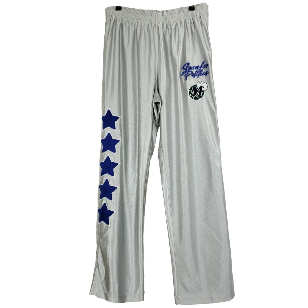 Dallas Mavs‎ Mitchell & Ness Sneaker Politics L Large Jersey Pants Silver NWT